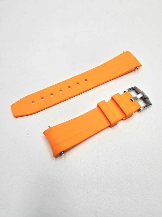 Rubber Strap - Tangerine Orange - 20mm lug width